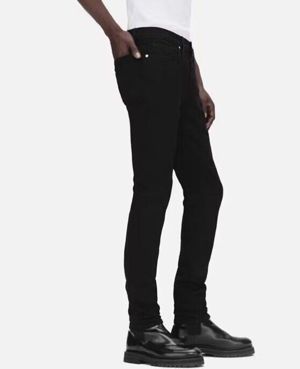 Frame Mens Jeans Sz 30 X 33 Black L’Homme Skinny Denim  Mid Rise Pockets
